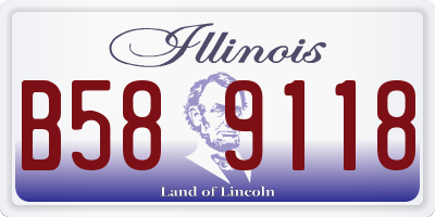 IL license plate B589118