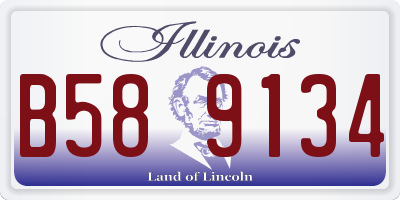 IL license plate B589134