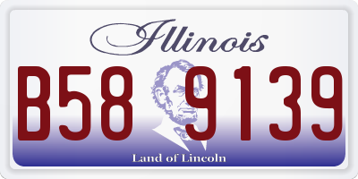 IL license plate B589139