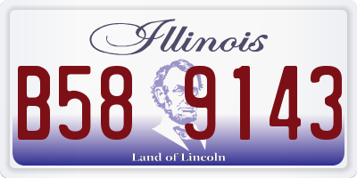 IL license plate B589143
