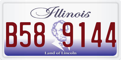 IL license plate B589144