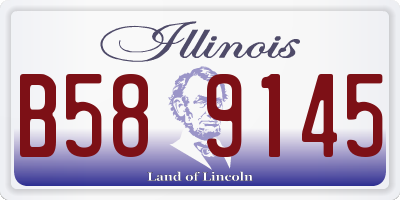 IL license plate B589145