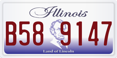 IL license plate B589147