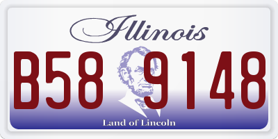 IL license plate B589148