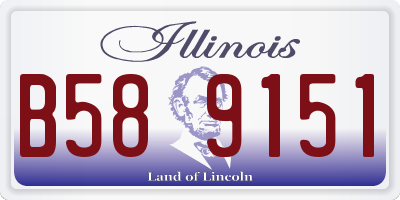IL license plate B589151