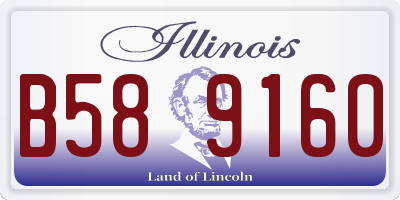 IL license plate B589160