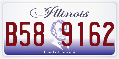 IL license plate B589162