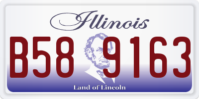 IL license plate B589163
