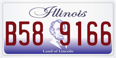 IL license plate B589166