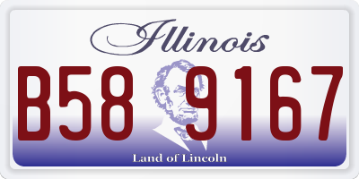 IL license plate B589167