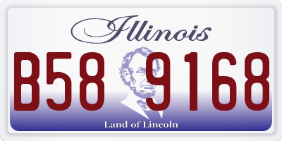 IL license plate B589168