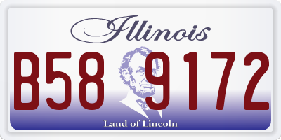 IL license plate B589172