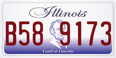 IL license plate B589173