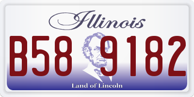 IL license plate B589182