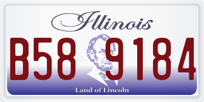 IL license plate B589184