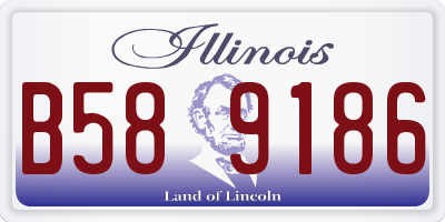 IL license plate B589186