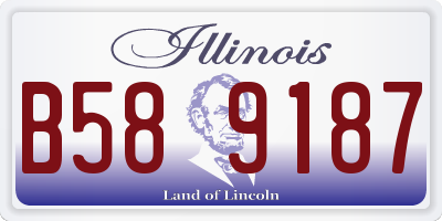 IL license plate B589187