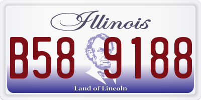 IL license plate B589188