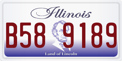 IL license plate B589189