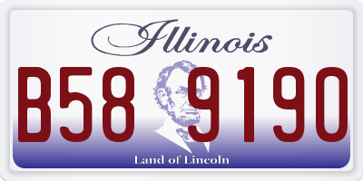 IL license plate B589190