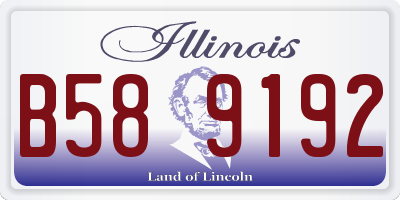 IL license plate B589192