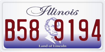 IL license plate B589194