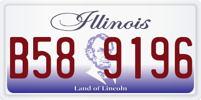 IL license plate B589196