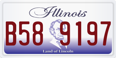 IL license plate B589197
