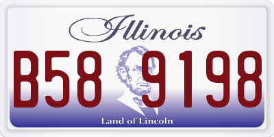 IL license plate B589198