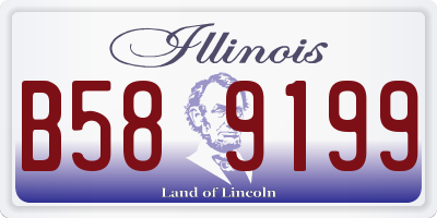 IL license plate B589199