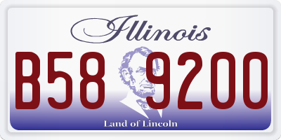 IL license plate B589200