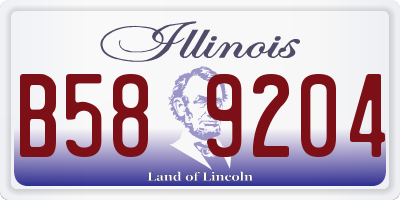 IL license plate B589204