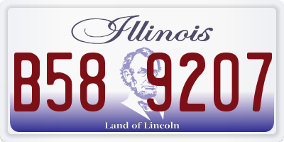 IL license plate B589207