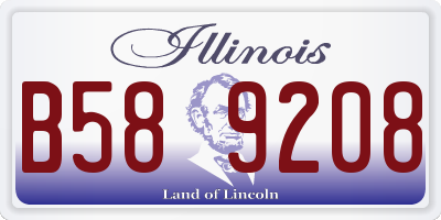 IL license plate B589208