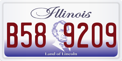 IL license plate B589209