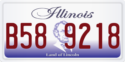 IL license plate B589218