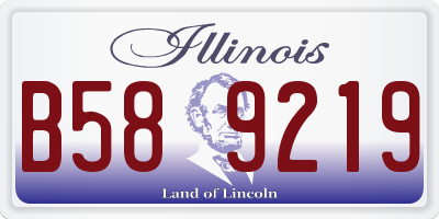 IL license plate B589219