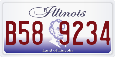 IL license plate B589234