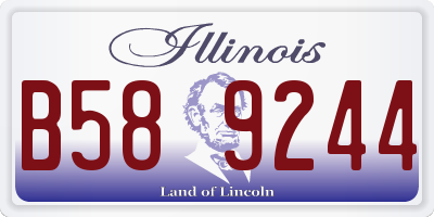 IL license plate B589244