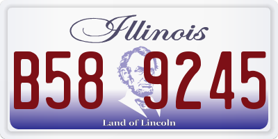 IL license plate B589245
