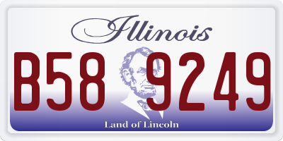 IL license plate B589249