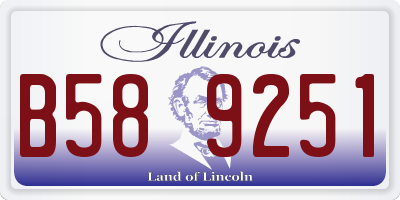 IL license plate B589251