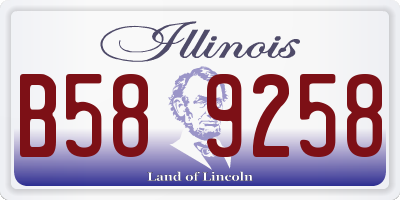 IL license plate B589258