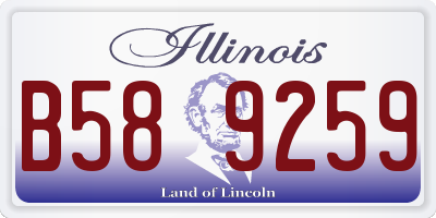 IL license plate B589259