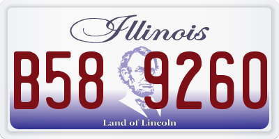 IL license plate B589260