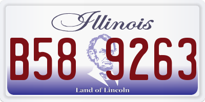 IL license plate B589263