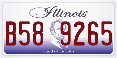 IL license plate B589265
