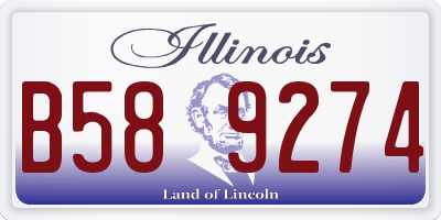 IL license plate B589274