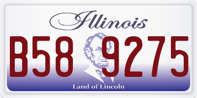 IL license plate B589275