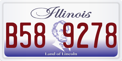 IL license plate B589278
